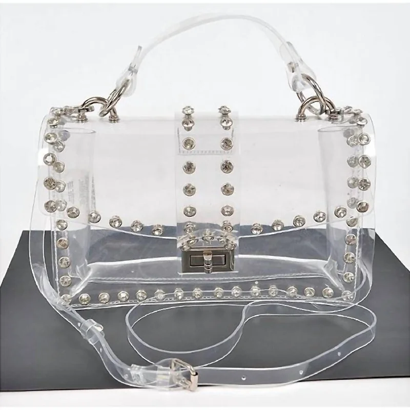 Women's Rhinestones Handbag In Clear